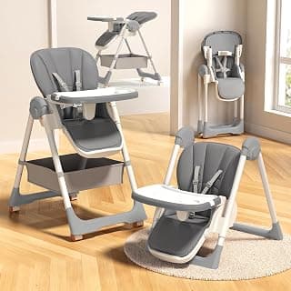 StarAndDaisy Galaxy Star High Chair for Baby 6 Months to 5 Years / 6 in 1 Baby Feeding Chair with 7 Level Height Adjustment / 3 Mode Seat Adjustment/Baby High Chair with One Click Fold