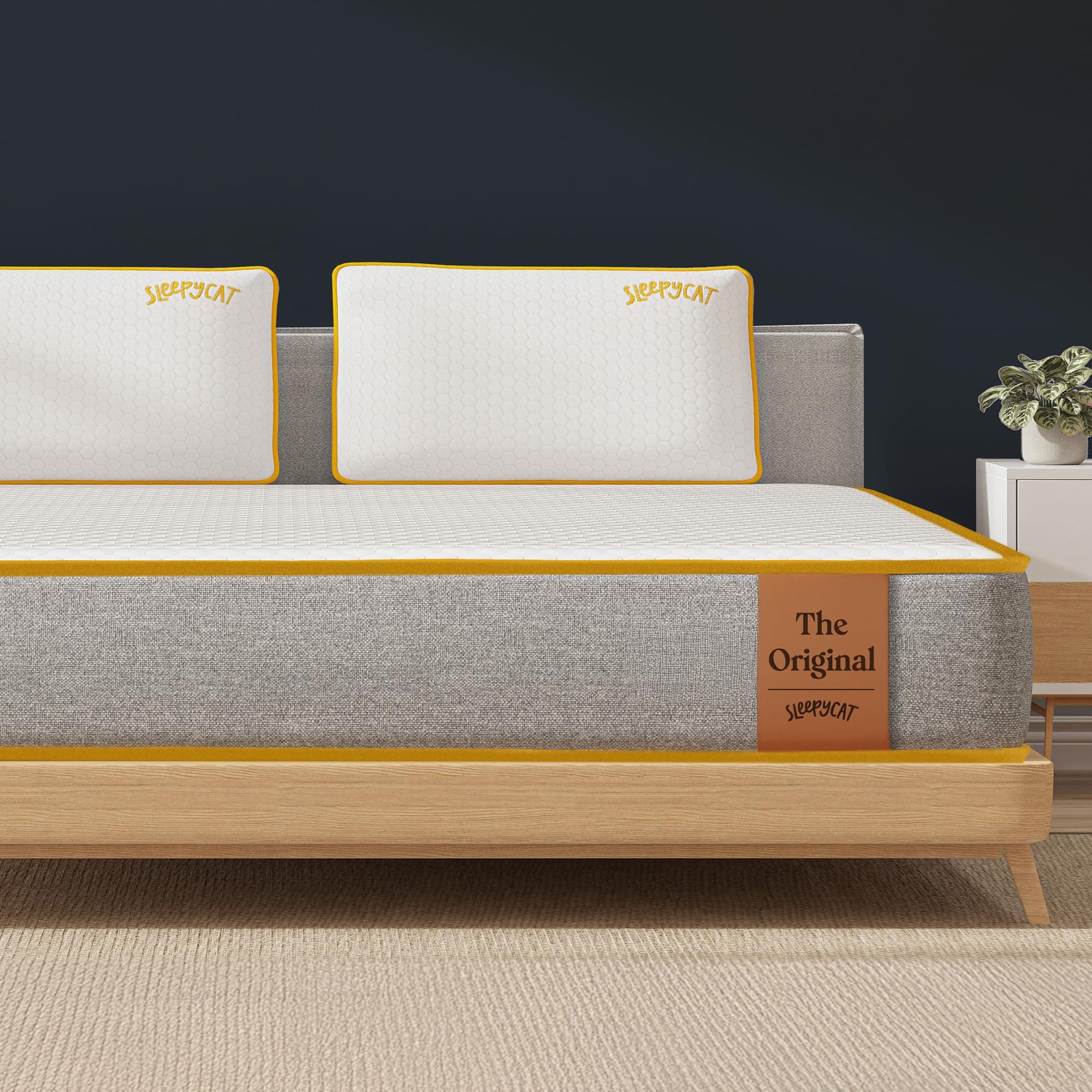 SleepyCat Original Ortho Mattress with AirGen™ Memory Foam | Medium Firm Feel for Balanced Comfort | 8 Inch Bed Mattress | Anti-Bacterial Fabric Cover |10 Years Warranty|(King Size,75x72x8 inches)