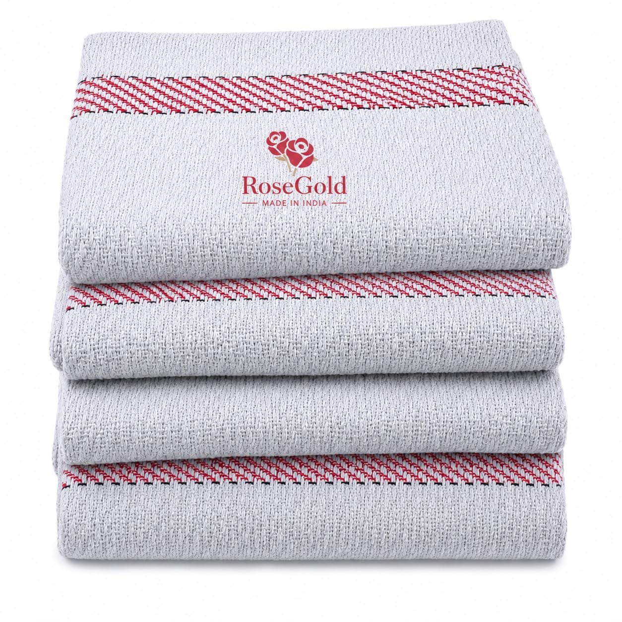 Rose Gold 600 GSM Cotton Floor Cleaning Pocha | Heavy Duty Cotton Cleaning Cloth | Floor Duster & Mop Cloth | Reusable & Washable Sweeping Cloth | Super Absorbent Wet & Dry | 30x30 Inch | Pack of 4