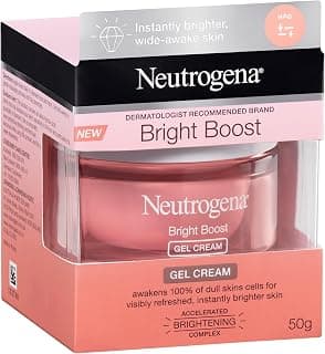 Neutrogena Bright Boost Brightening Gel Moisturizing Face Cream with Skin Resurfacing and Brightening Neoglucosamine for smooth skin, Facial Cream with AHA, PHA, and Mandelic Acids, 50ml (Pack of 1)
