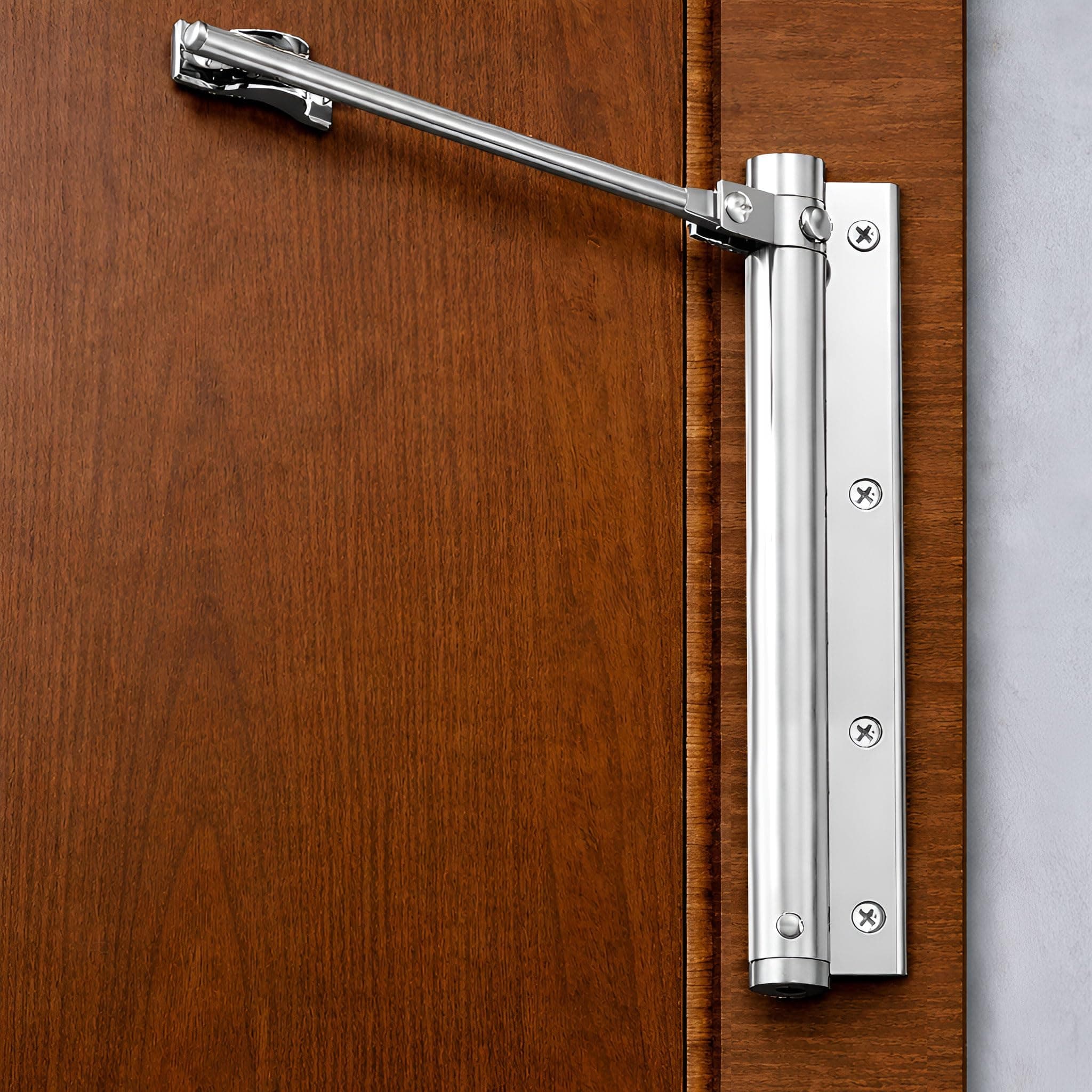 Volo Spring Door Closers for Light Weight Door, Residential/Commercial Purpose with Fitting Set (Color Silver) (Spring Door Closer_1 Pc)