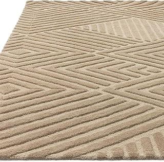 Hand Tufted Carpet Silk Abstract Design Non Slip Luxury Exclusive Carpet for (Camel, 6x6 ft) - Hand Tufted Soft Woolen Area Rug Floor Carpet for Living Room Bedroom Home Decor