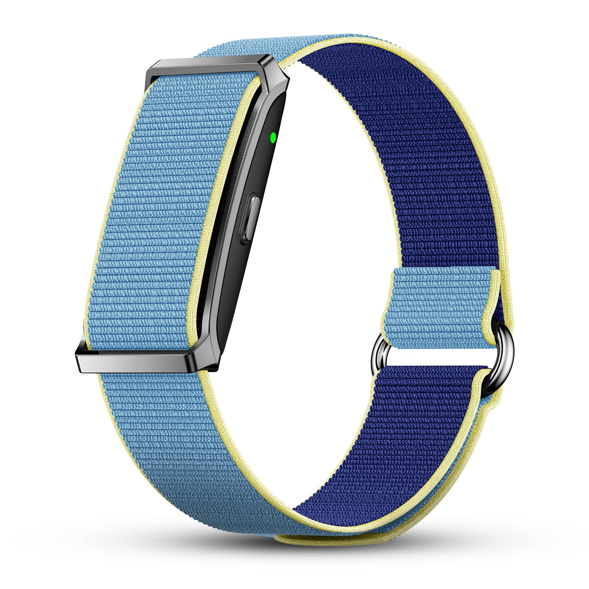 Pebble Newly Launched Qore Fitness Band with 45 Days Battery Life| 100+ Sports Modes| Advanced Health Tracking HR| SpO2| Stress| Sleep| OneKey Measurement| Smart Notifications - Black (Blue)