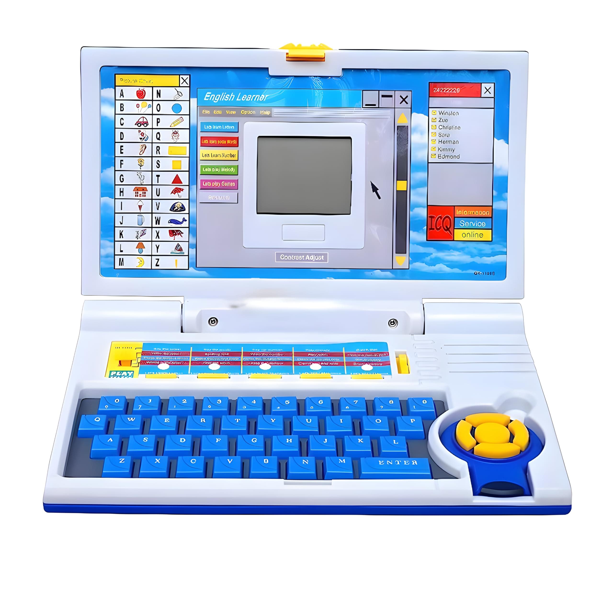 Cable World Educational Laptop Computer Toy for Kids Above 3 Years - 20 Fun Activity Learning Machine, Now Learn Letter, Words, Games, Mathematics, Music, Logic, Memory Tool - Blue