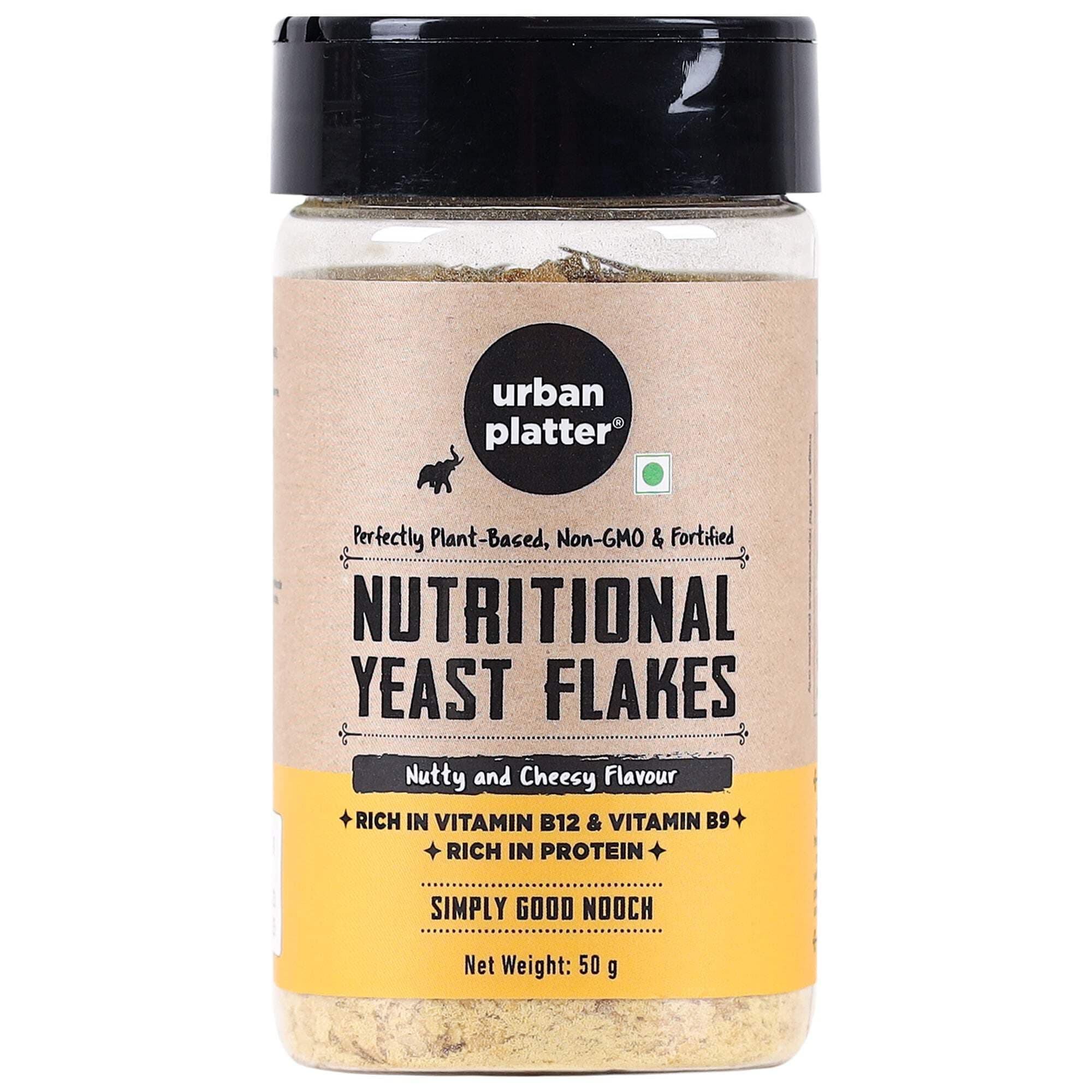 Urban Platter Nutritional Yeast Flakes, 50g (Rich in Vitamin B12 | Gluten-Free | Perfectly Plant-Based Nutty and Cheesy Nooch | Savoury Seasoning)