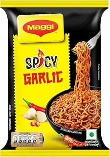 MAGGI Spicy Garlic Noodles | Fiery & Garlic Twist | Instant & Easy Snack | 62 g Pack