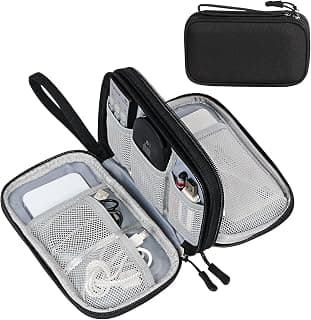 SaleOn 8.3x5 Inch Tech Pouch Organizer with 1 Year Warranty – Portable Storage Organizer for USB Cable, Charger, Earphone, Power Bank, Hard Disk & Digital Gadgets, Travel Mobile Bag for Men