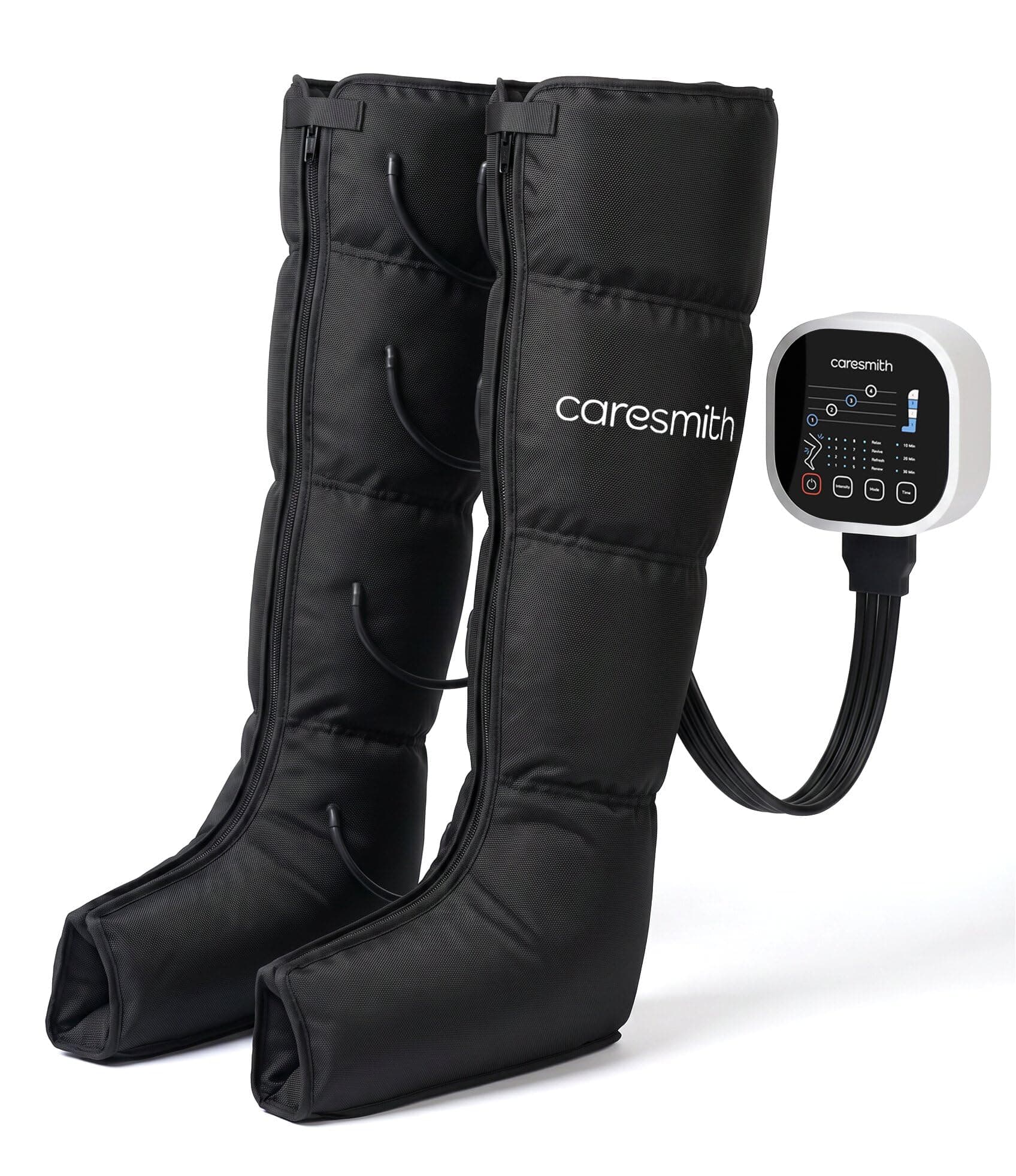 Caresmith Revive Leg Compression Massager with Powerful Controller | 4 Targeted Zones with 4 Modes | Foot Massager Machine for Pain Relief | Blood Circulation Massager