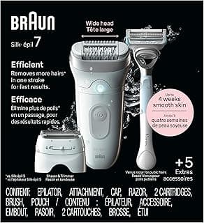 Braun Silk-épil 7 Epilator, Wet & Dry, Lasting Smooth Skin, SE7-141