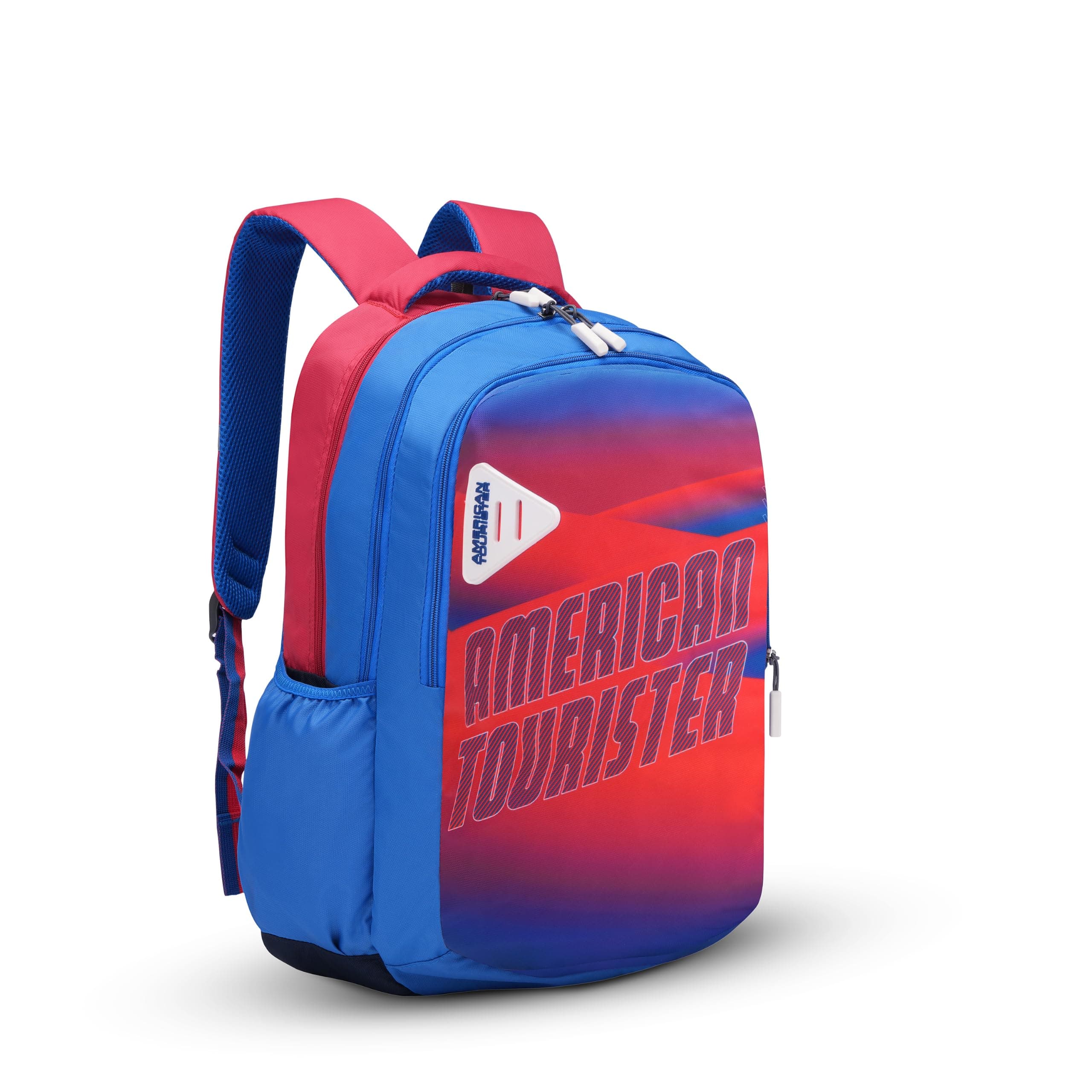 American Tourister Nexa Style 03 | 32 L Backpack | 3 Compartments | School & College Bag for Men & Women | Blue/Red | 1 Yr Global Warranty