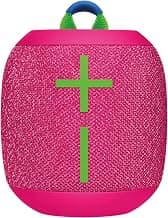 Ultimate Ears WONDERBOOM 3, Small Portable Wireless Bluetooth Speaker, Big Bass 360-Degree Sound for Outdoors, Waterproof, Dustproof IP67, Floatable, 131 ft Range - Hyper Pink