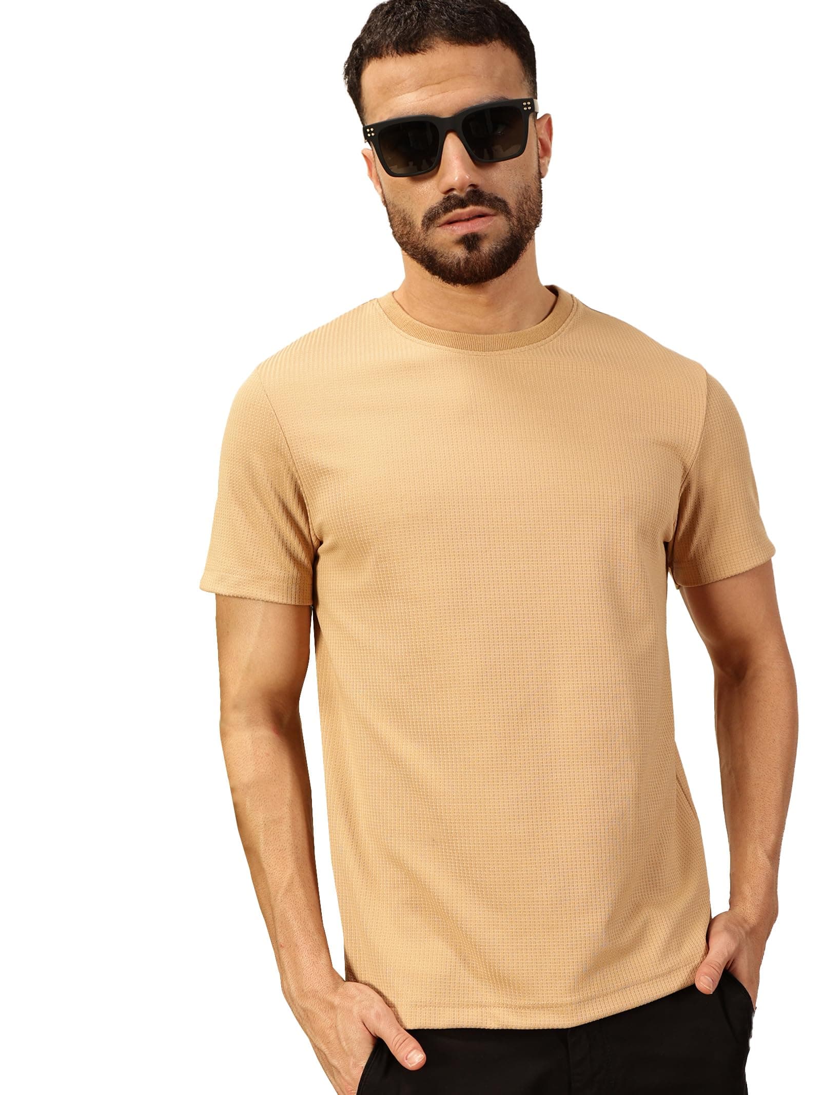 Thomas Scott Men's | Solid | Half Sleeve | Slim Fit | Poly Blend | Crew Collar | Casual Tshirt