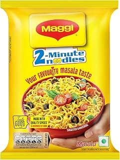MAGGI 2-Minute Instant Noodles, Favourite Masala Taste, Masala Noodles With Goodness Of Iron, Made With Choicest Quality Spices, 70g/72g/75g Pouch (weight may vary)