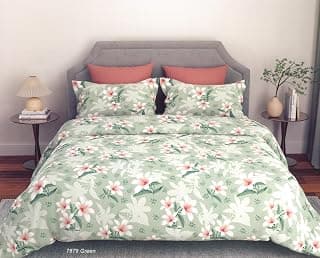 Bombay Dyeing Double Bedsheet Cotton 144 TC Premium Bedsheet & 2 Pillow Covers, Double, 224 X 254 Cms, Fade Less Colors, EDAW25-08