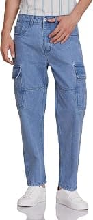 Amazon Brand - Symbol Men's Baggy Cargo Jeans (Loose Fit | 100% Cotton)