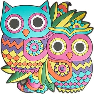 Chumbak Owl Fridge Magnet – Colorful Cartoon Owl Design, Quirky Refrigerator Décor, Magnetic Home Accessory & Fun Gift for Kitchen, Office, Friends