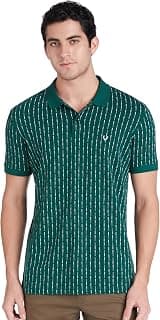 Allen Solly Men's Polo T-Shirt | All-Over Print | Regular Fit | Cotton Comfort Feel | Smart Casual Wear