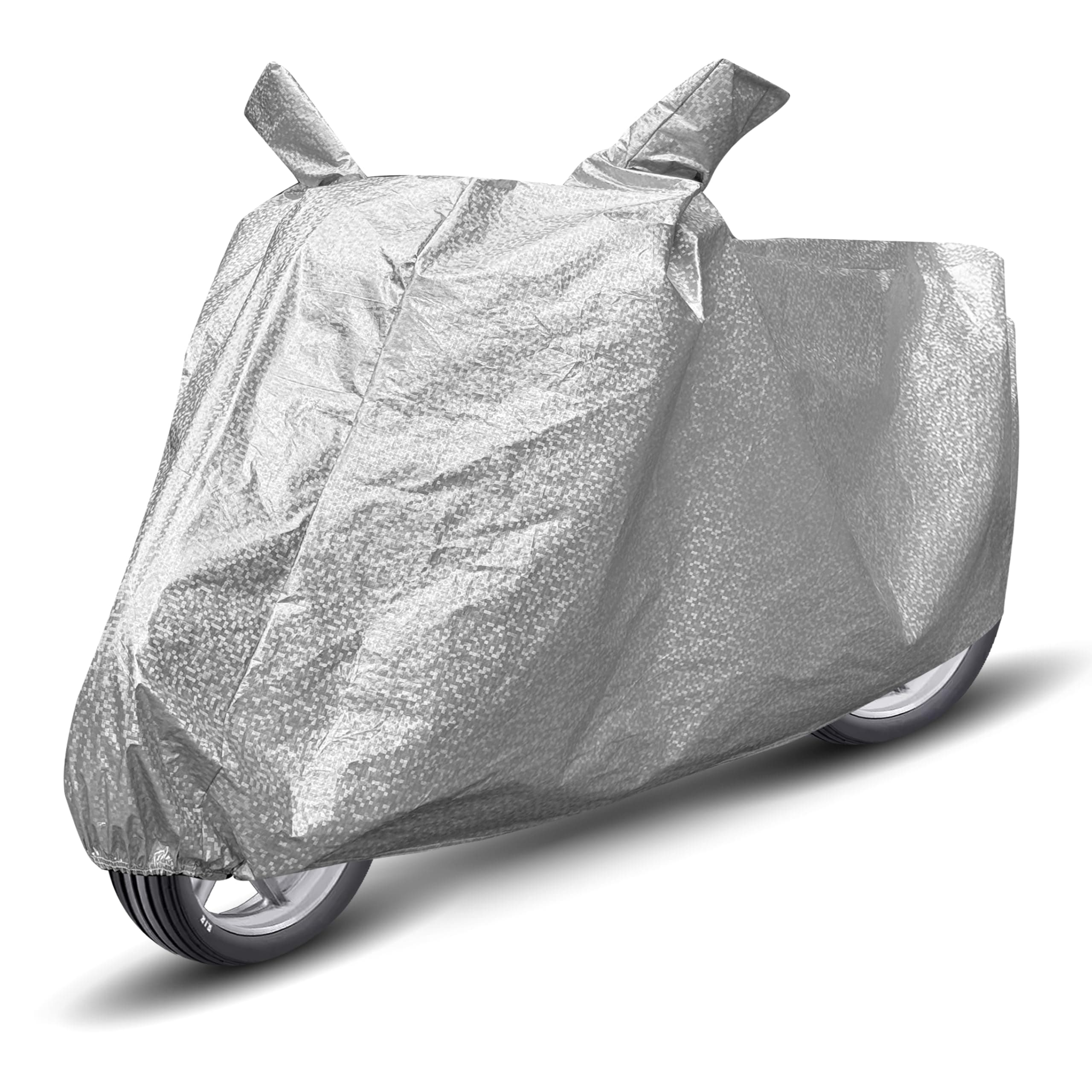 Auto Hub 100% Waterproof Scooty Bike Cover, Dustproof, UV Protection Bike Body Cover for All Two Wheeler Scooter Scooty Activa Size - Metallic Silver
