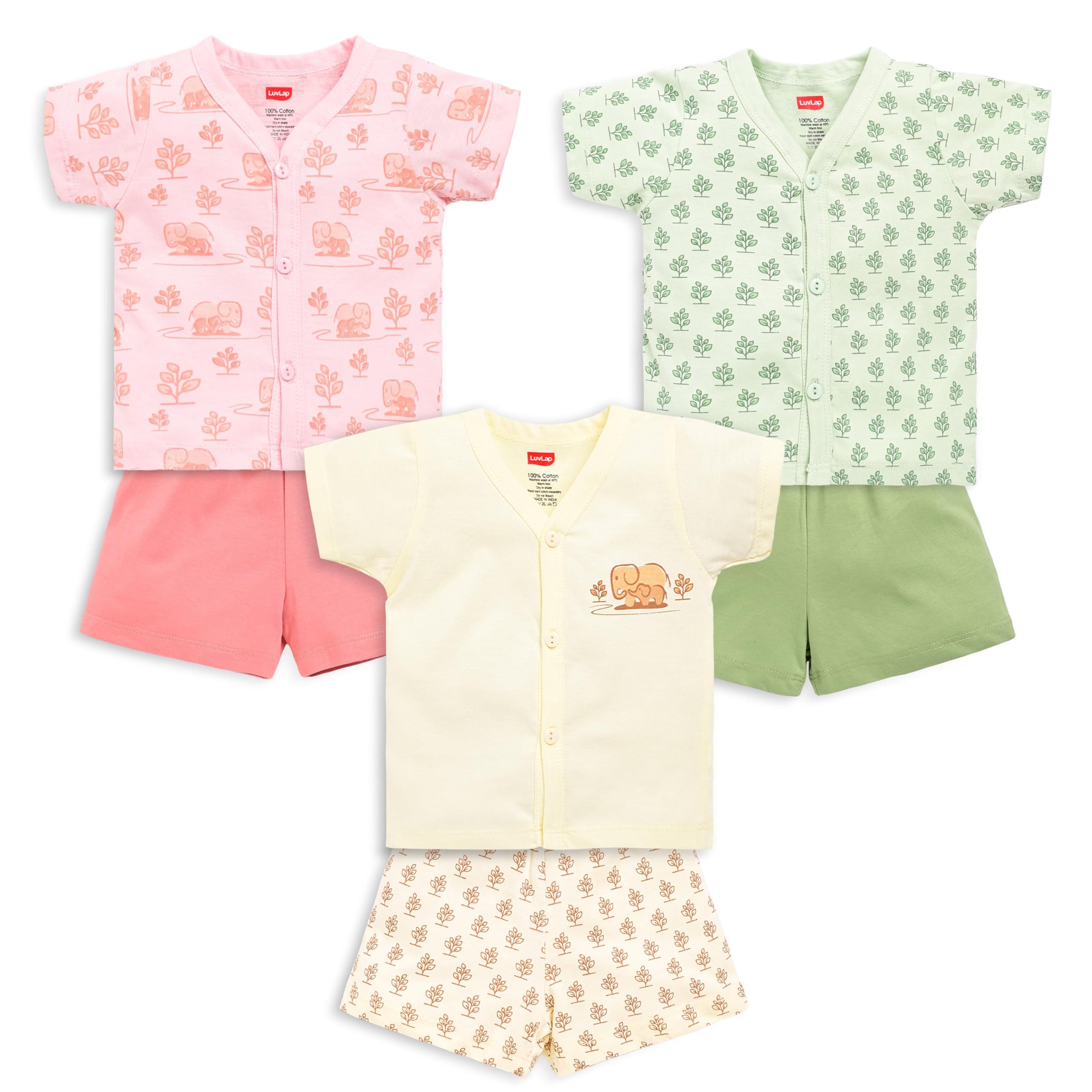 LuvLap Baby Boys & Baby Girls H/S Jhabla CoSet