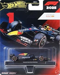 Hot Wheels 1:64 Scale Premium Race Team Oracle RED Bull - Driver 1 Die-Cast Formula 1® Collectible Toy Race Car with Real Riders Tires & Metal/Metal Body & Chassis