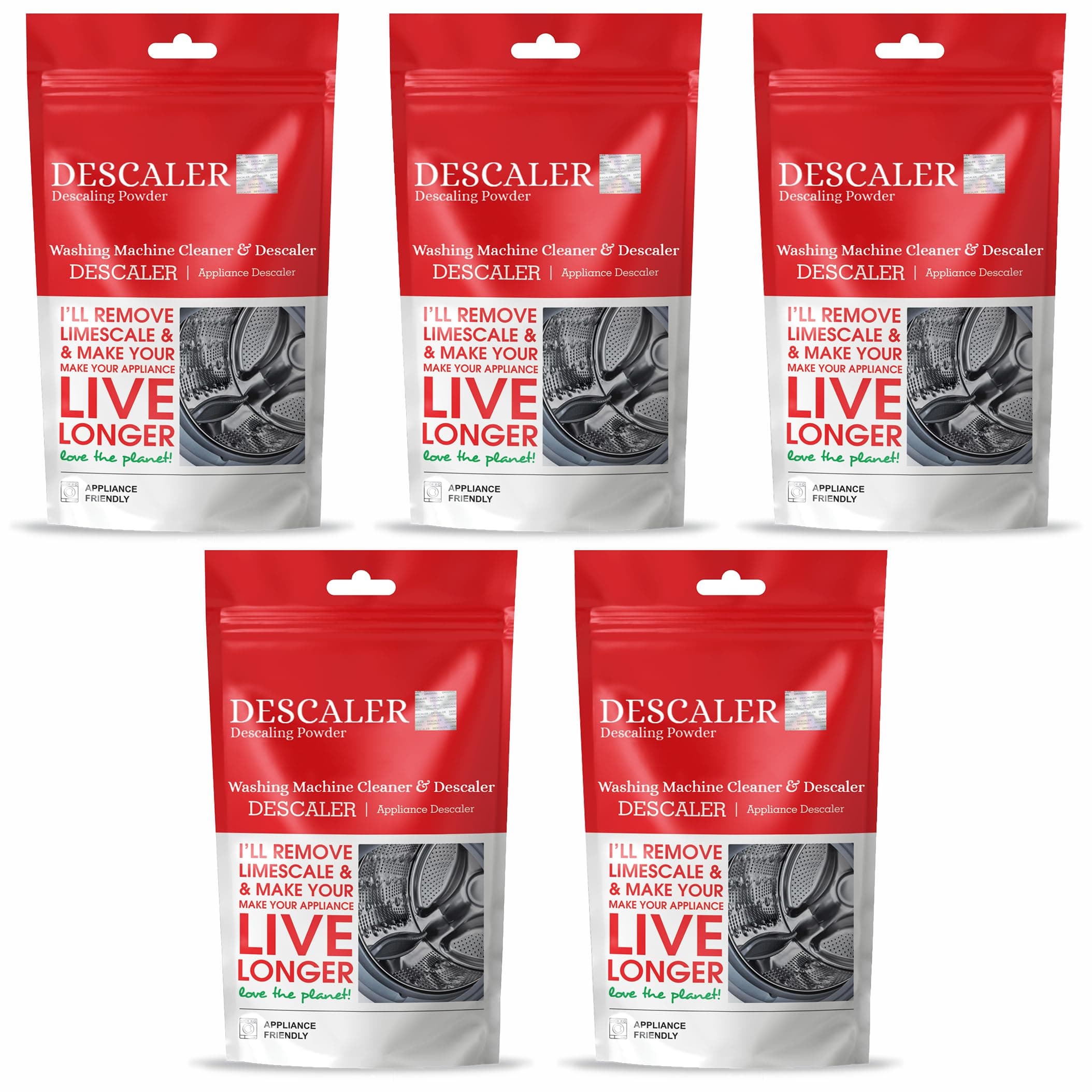 Washing Machine Cleaner Descaling Powder for Front Load and Top Load Washing Machines, Descaling Powder For Washing Machine Drum Cleaner Pack of 5 (100 Gm/Pack)