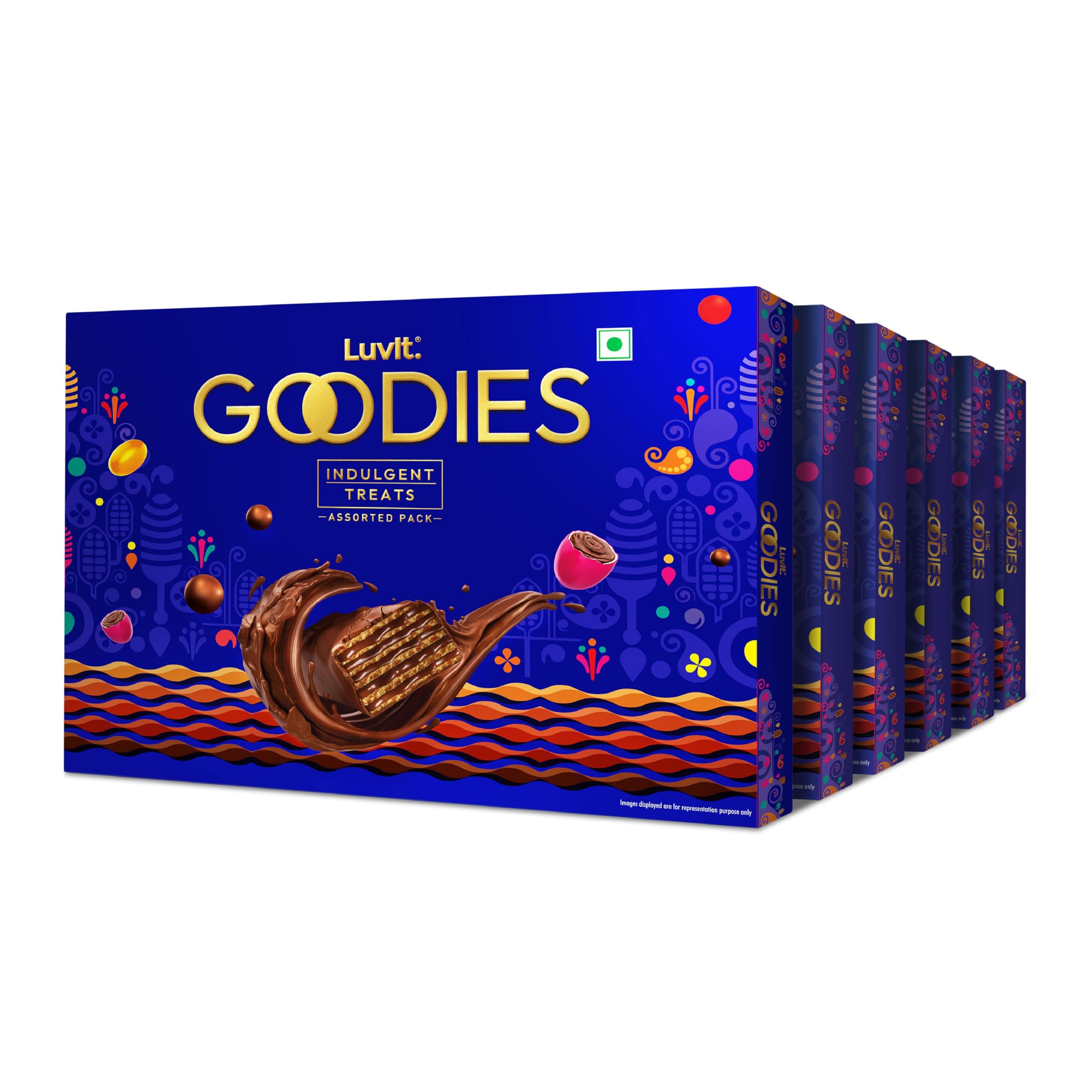 LuvIt. Goodies Chocolates Treat Gift Pack | For Birthday, Rakhi, Diwali Occasions | Truffles (6 x 154.97 g)