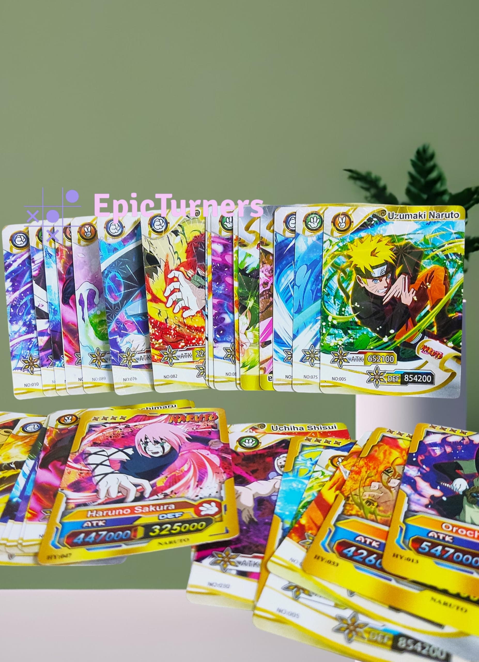 EpicTurners || Premium Anime Sasuke Kakashi Playing Cards | Pack of 6 All Characters (50)