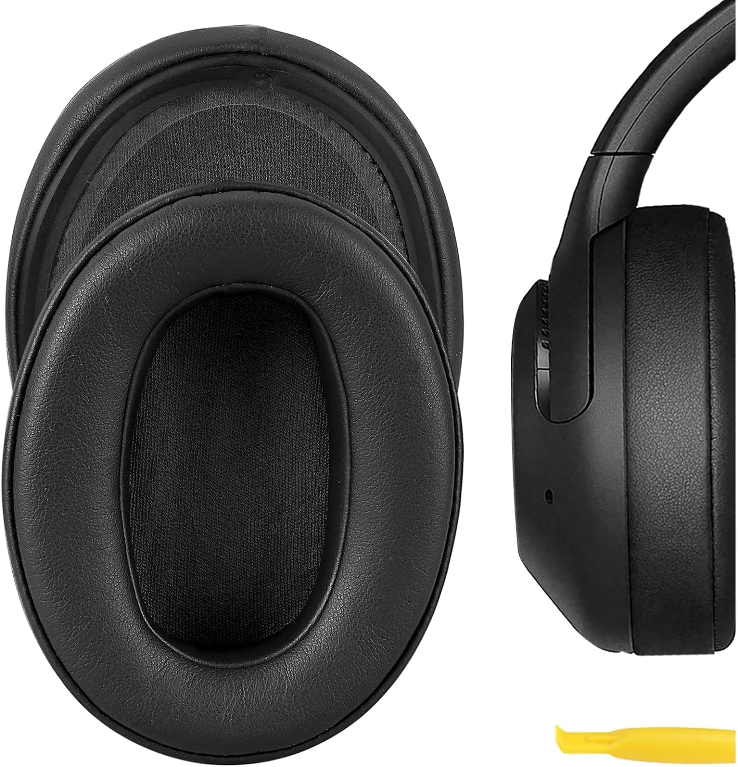 XB900N Earpads Cushion Compatible with Sony WH-XB900N, WH-CH710N Headphones, Ear Pads with Soft Protein Leather High-Density Noise Cancelling Memory Foam Replacement Earmuffs - Black