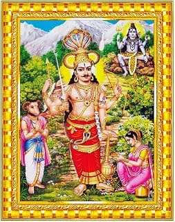 Pavan Photo Laminations Lord Veerabhadra Swamy Veer Veera Bhadra Wall Painting Framed Home Decor (Wood,Acrylic,Gold,Big Size,10x12 Inch) R279M
