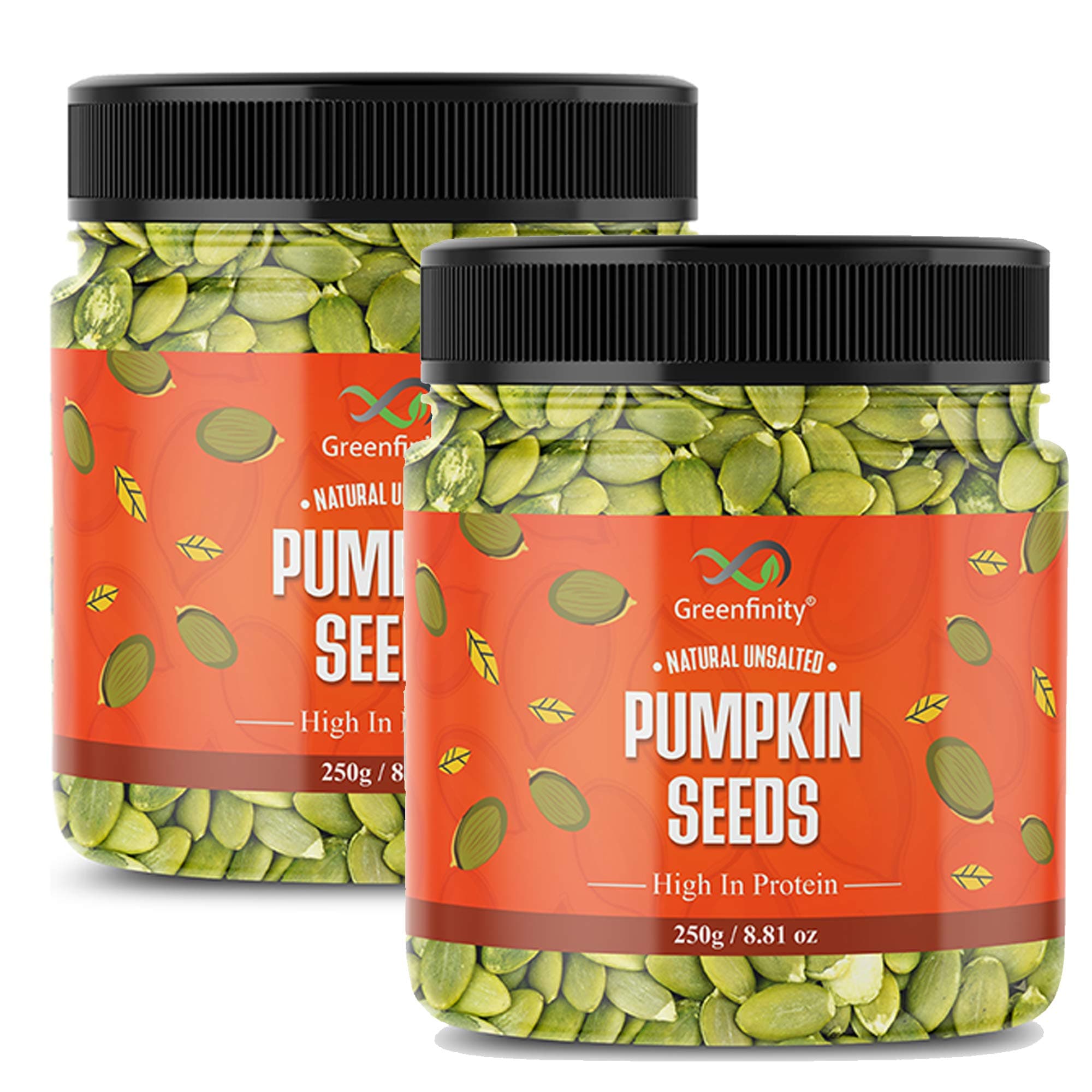 GreenFinity Fresh Raw Pumpkin Seeds 250 Gram (Pack Of 2) |Protein And Fiber-Rich Superfood|Immunity-Boosting|Antioxidant-Packed Snack For A Healthy Diet