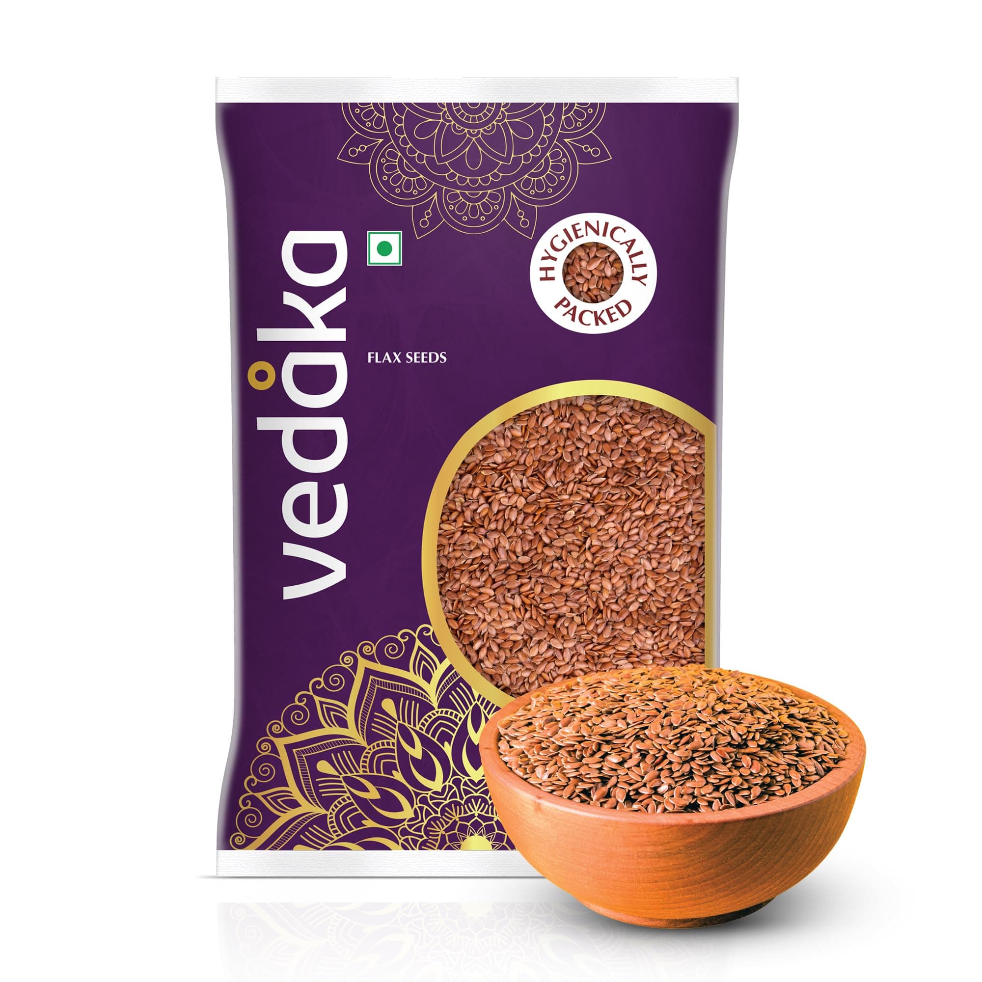 Amazon Brand - Vedaka Raw Flaxseeds 1Kg | Rich Source Of Protein, Antioxidants, Dietary Fibre & Iron