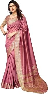 StyleScope Women's Assam Silk Saree Jacquard Bordered With Cotton Blend Unstitched Blouse Piece (Assamm_Free Size)