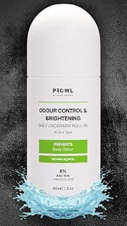 PROWL by Tiger Shroff 6% AHA BHA Mandelic Acid Underarm Roll On For Man | Brightens Dark Underarms | Long Lasting Antiperspirant Odour Control Rollon | Non-Sticky | Vintage Aquatic, 40ml