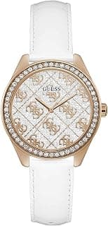 GUESS Round 37mm White Dial Analog Women Watch - GW0098L4