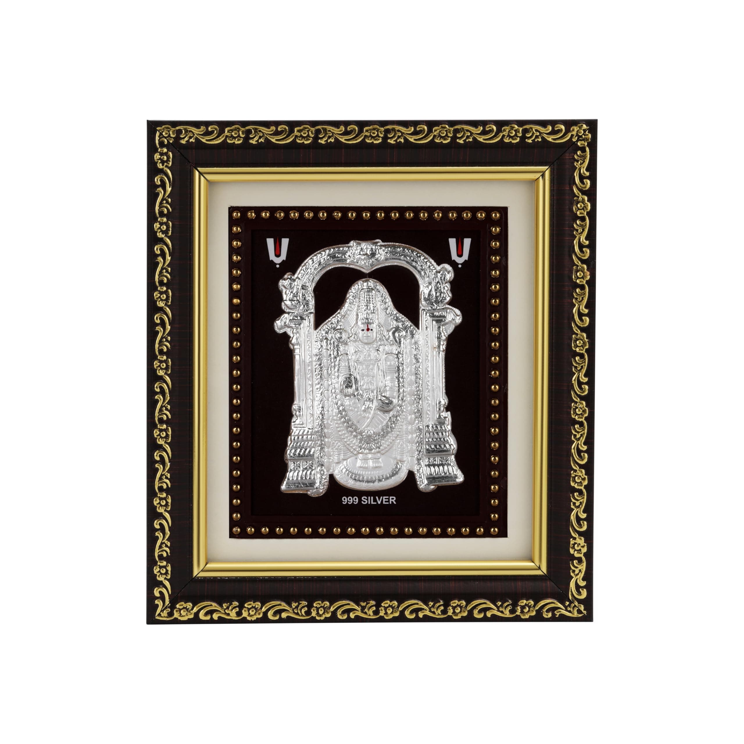 BHAGWATIJEWELS 999 Pure Silver Balaji Photo Frame for Home & Office | Premium Silver | PoojaRoom & Wall Decor | Wedding & Festival Gifts | Certificate Included | Tabletop Size 5.5x5 inch