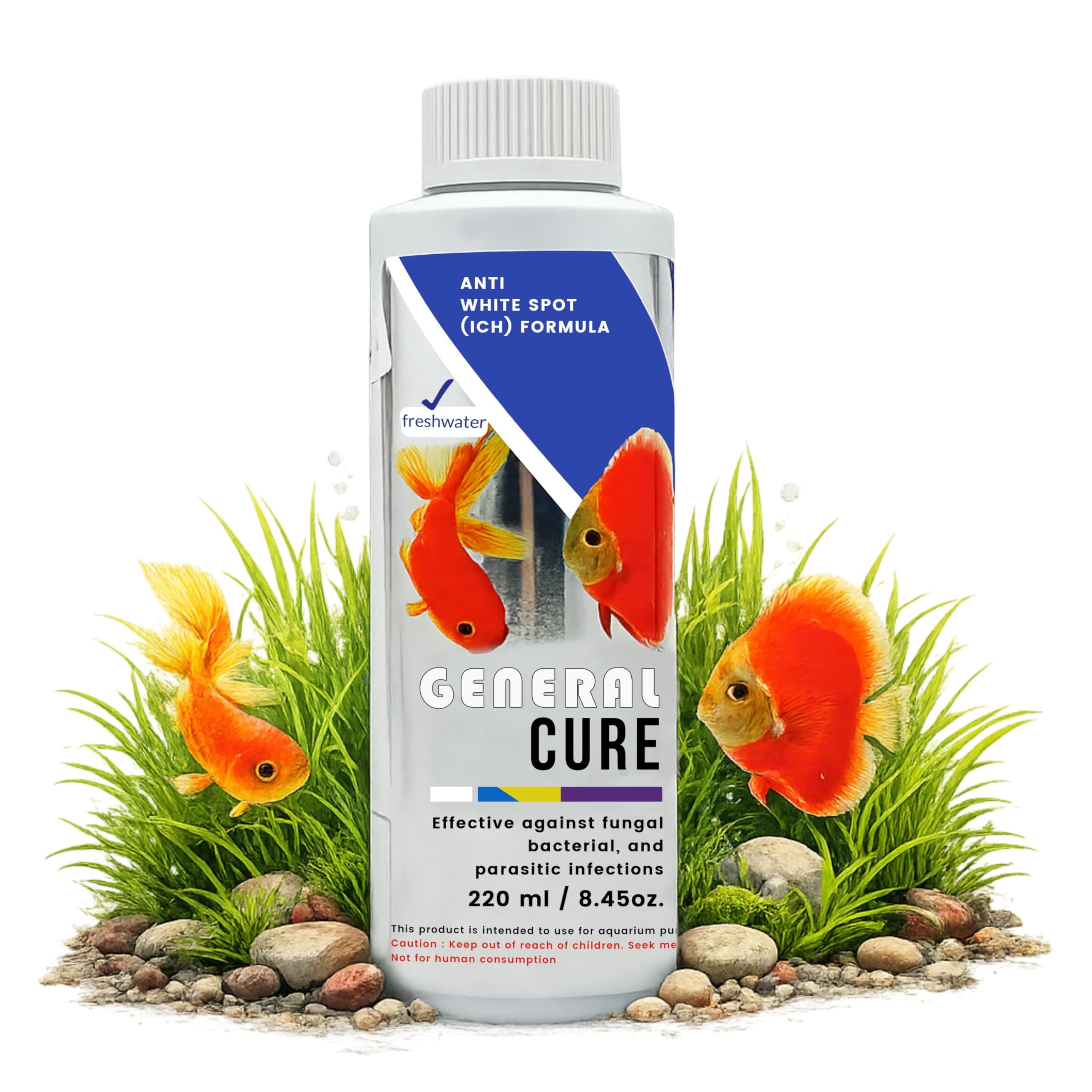 Foodie Puppies Aquatic Remedies General Cure - 220ml | Suitable for Fresh Water System | Anti White Spot Formula | Aquarium Water Medicine