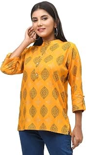 BLACK MACY Women's Rayon Anarkali Regular Fit Top