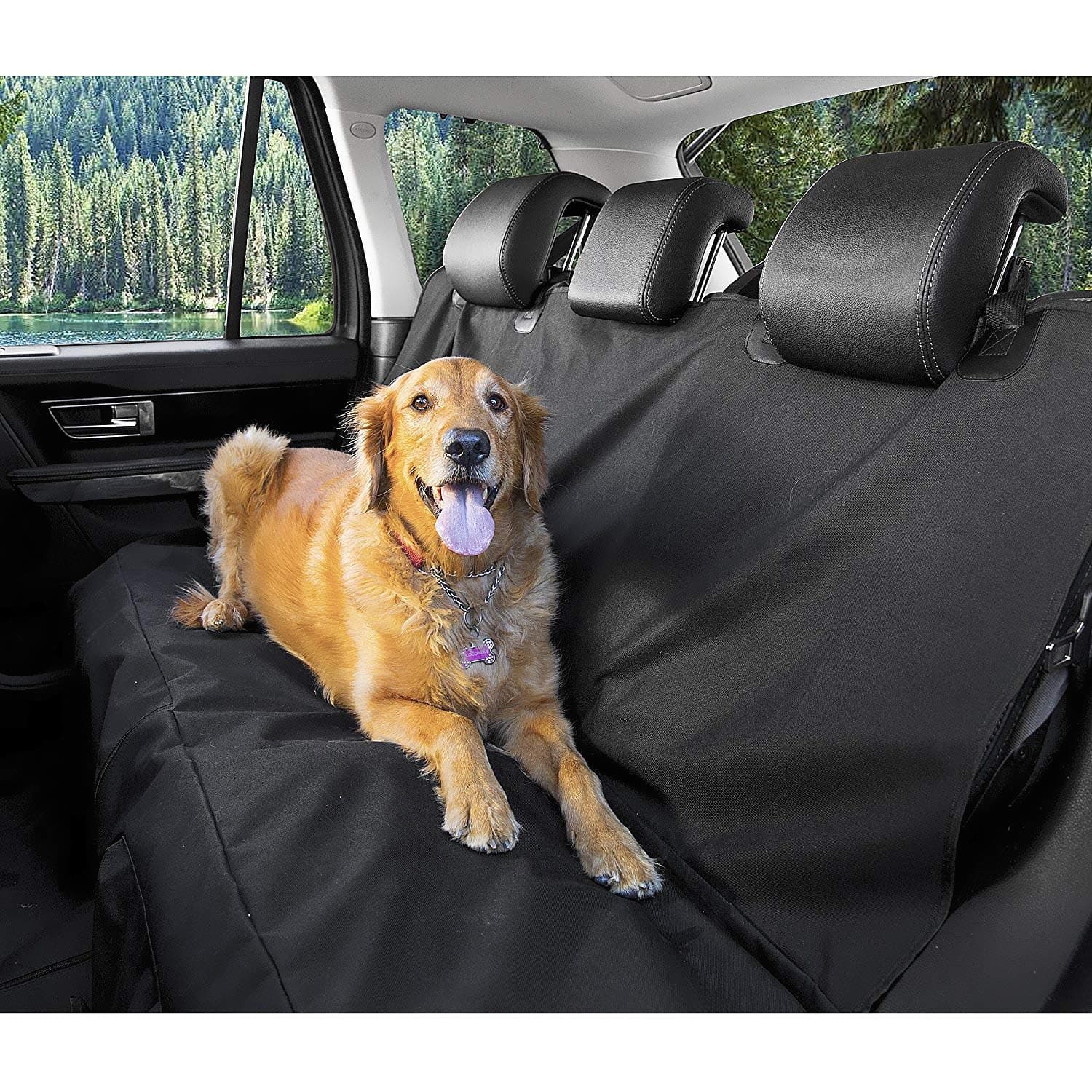 Fluffy's Waterproof Scratch Proof Non Slip Hammock for Dogs Protection Against Dirt and Pet Fur Durable Pets (Sedan & SUV)