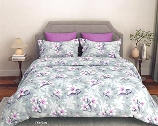 Bombay Dyeing Double Bedsheet Cotton 144 TC Premium Bedsheet & 2 Pillow Covers, Double, 224 X 254 Cms, Fade Less Colors, EDAW25-09