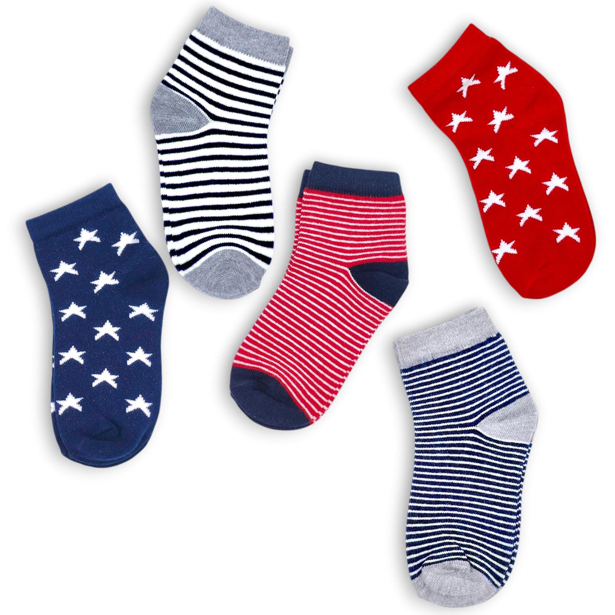 LEALDEALZ Kid's Socks for Boys and Girls - Made with Soft & Breathable Cotton with Antibacterial Wash, Pack Of 5, Suitable for all day long use