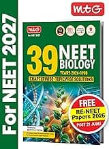 MTG NEET PYQ 39 Years Biology Book For 2026-2027 Exam | Chapterwise Topicwise Solved Question Papers | Free Video Solutions | AI Powered Digital Resource