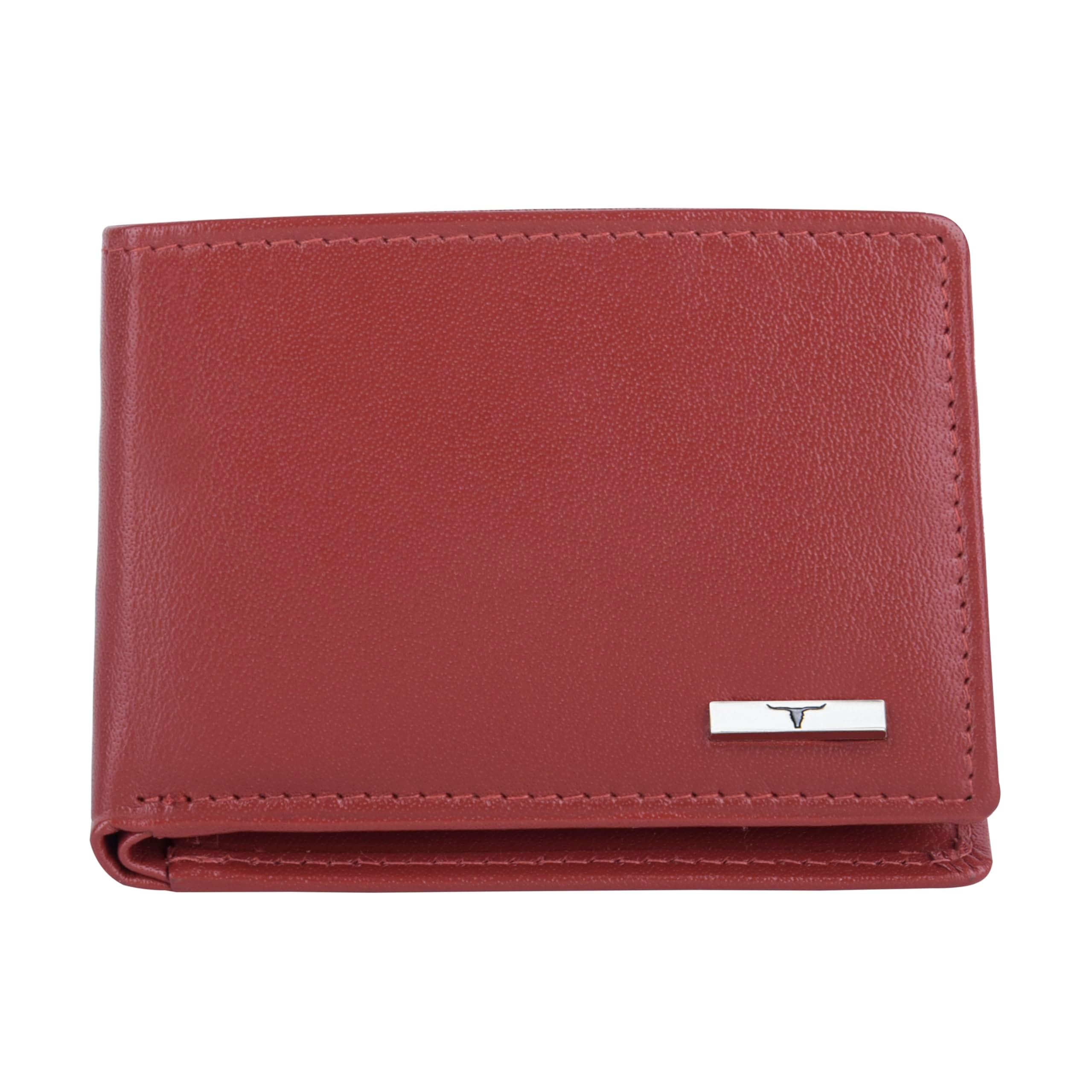 URBAN FOREST Fred Aniline Red Leather Wallet for Men