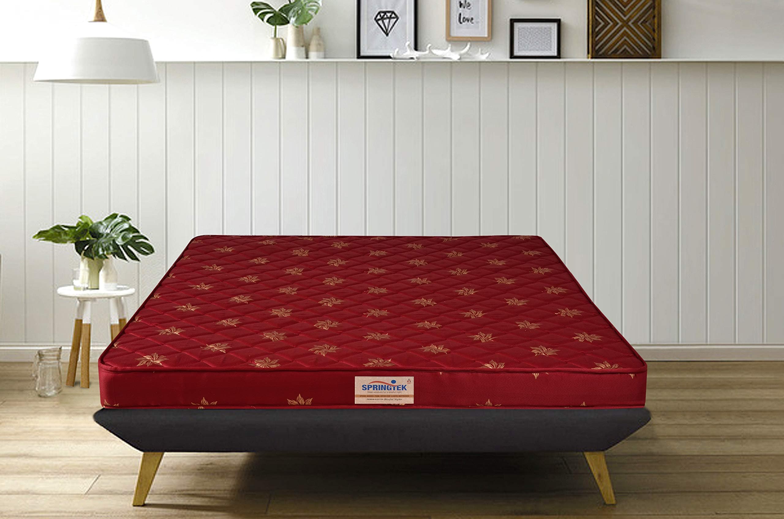 Springtek Amaze Eco Premium High Density Foam Mattress | 5 Inches Quilted Anti-Microbial Fabric Eco HD EPE Foam Mattresses | Double Size Gadda | 78x48 Inches
