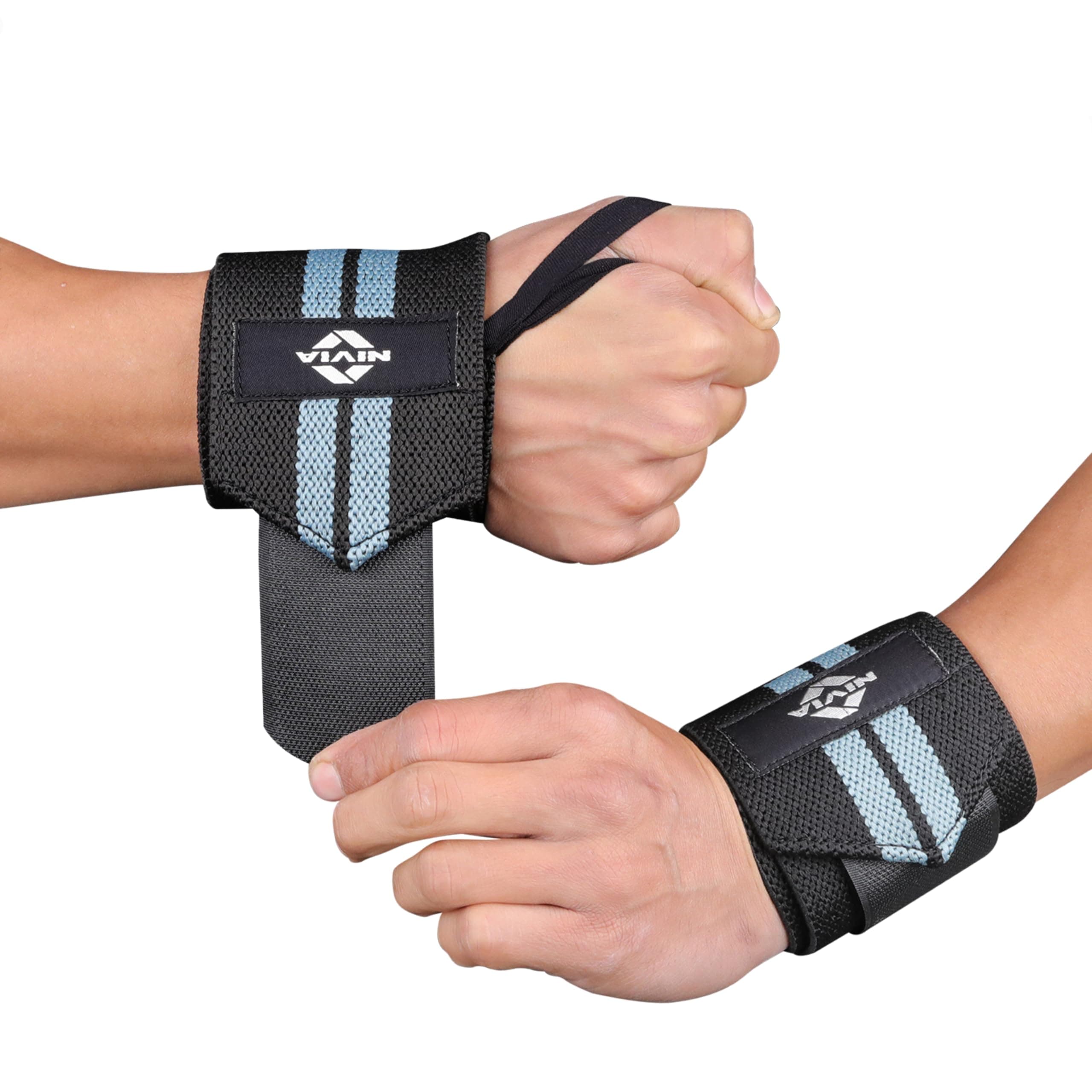 Nivia Professional Wrist Support for Gym Straps for Men Wrist Band for Gym Workout Hand Band Strap for Man Wrist Supporter wrap for Man Workout Accessories for Women & Men Workout, 3 mm Thickness