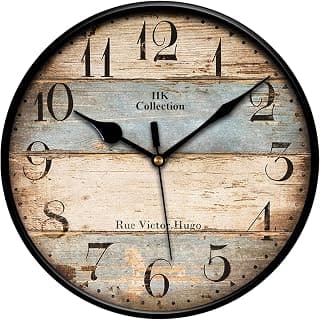 IIK COLLECTION Plastic Designer Analogue Sweep Silent (No Tic-Tic Sound) Quartz Movement Round Wall Clock for Home, Wall Clock for Living Room, Bedroom, (12 X 12-inch, 30 cm x 30 cm x 6 cm)