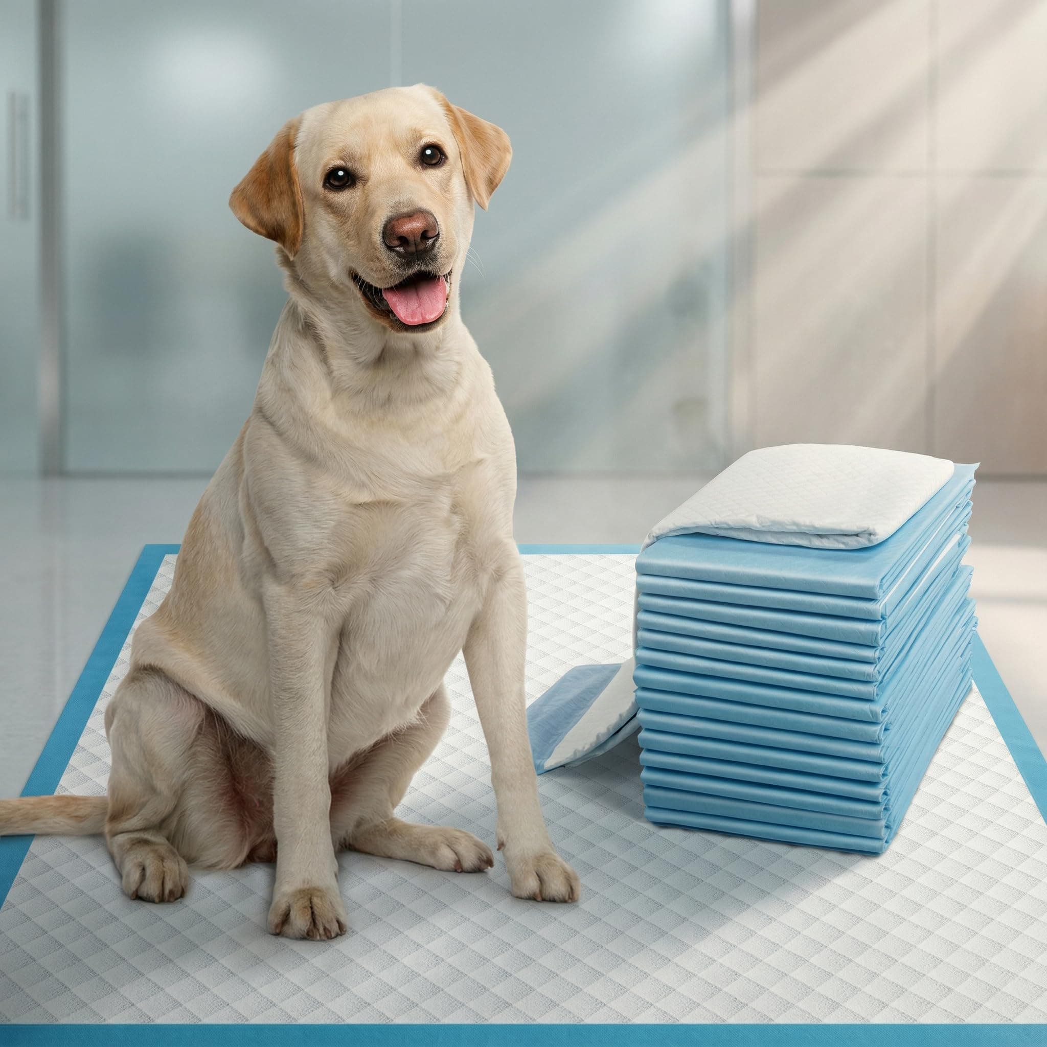 PetCellence Dog Training Pads Large 90x60cm Pack of 50 | Disposable Puppy Pee Pads, 6 Layer Leak Proof, Super Absorbent, Quick Dry, Odour Control for Indoor Potty Training