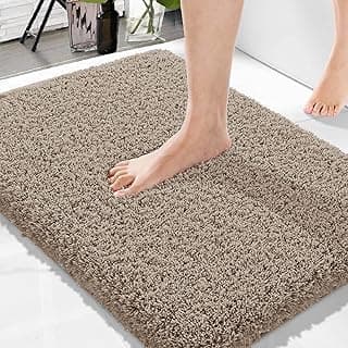Amazon Brand - Solimo Premium Anti-Slip Microfibre Bathmat - 60cm x 40cm, Light Taupe