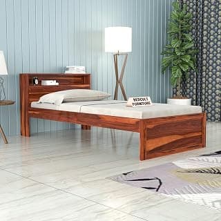 Solid Sheesham Wood Wooden Bed for Bedroom Single 6ft x 4ft (72x48) Noah Non Storage
