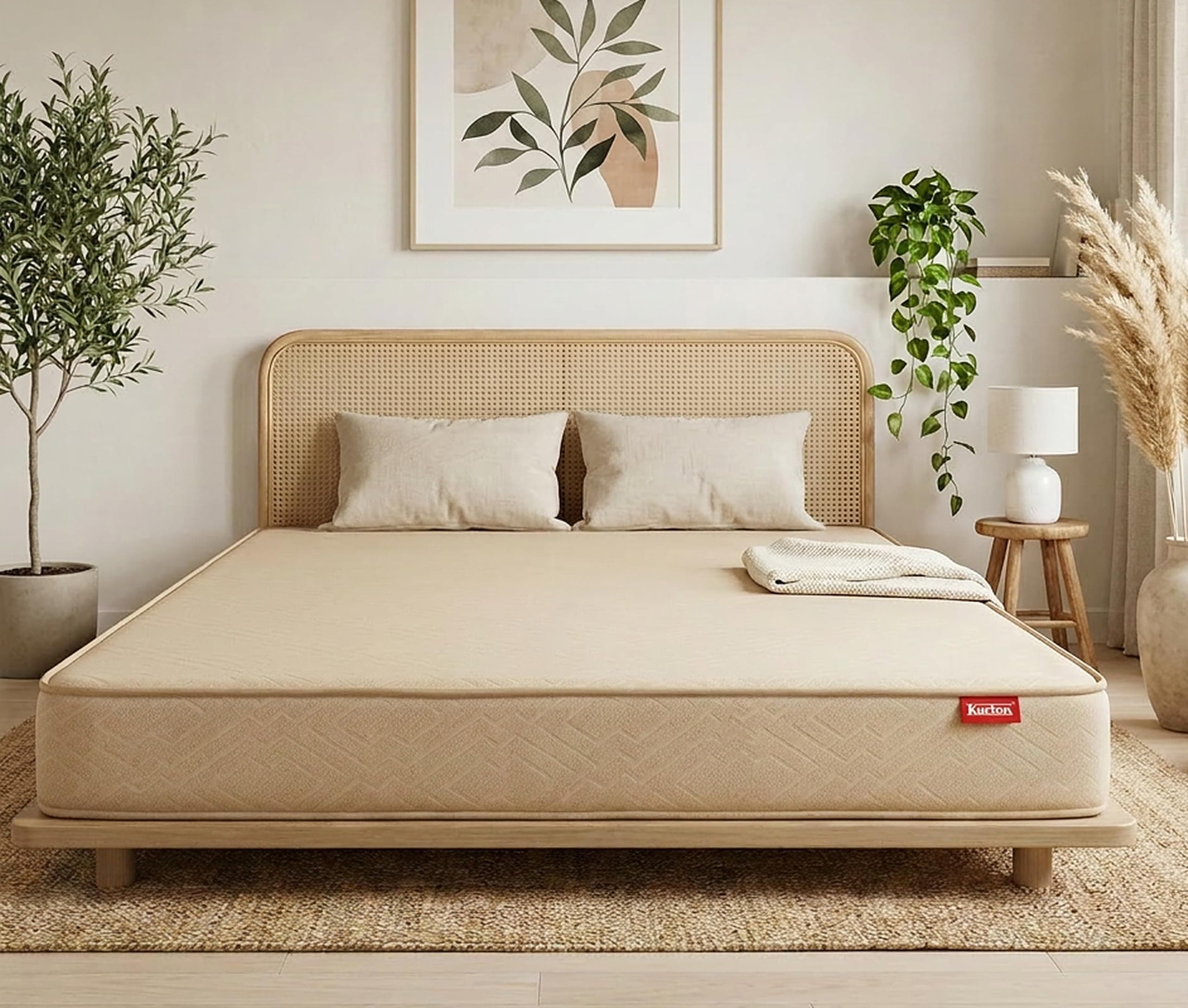 Kurlon Dual Mattress | Queen Size 78x60x6 Inches | Medium Soft & Firm Dual Side Comfort | Soft Knitted Fabric Cover | Ideal for Couples and Guests | Reversible Two-Sided Comfort | 10 Years Warranty