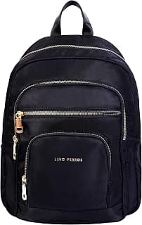 Lino Perros Navy Colored Free Size Standard Backpack (BLACK)